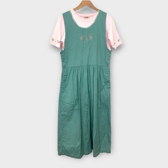 Vintage 90s Northern Reflections Pinafore Dress Set - Picture 1 of 10